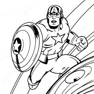 د کاپتان امریکا په عمل کې د رنګولو پاڼه د رنګولو پاڼې