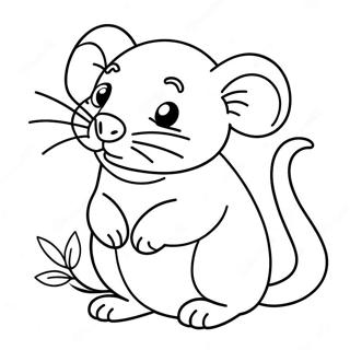ښکلی موږک چینایي زودیاک رنګولوک پاڼه د رنګولو پاڼې