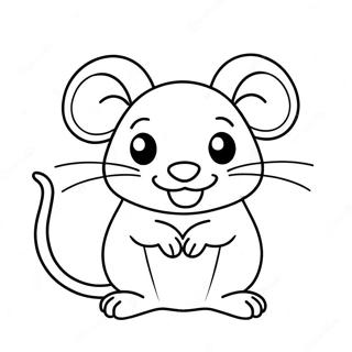 ښکلی موږک چینایي زودیاک رنګولوک پاڼه د رنګولو پاڼې