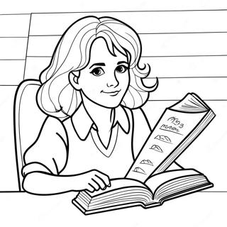د هرمیوني ګرینجر لوستونکي رنګولوک پاڼه د رنګولو پاڼې