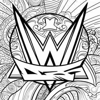 متحرک Wwe لوګو رنګین پاڼه د رنګولو پاڼې