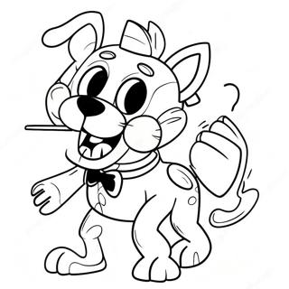 مینګل Fnaf کرکټر په عمل کښې د رنګولو پاڼه د رنګولو پاڼې