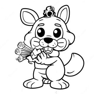 مینګل Fnaf کرکټر په عمل کښې د رنګولو پاڼه د رنګولو پاڼې