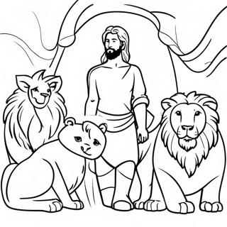 دانیال په د شیرانو خونه کې رنګولوک پاڼه د رنګولو پاڼې