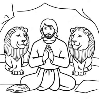 دانیال د شیرانو خونه کې دعا کوي رنګولوک پاڼه د رنګولو پاڼې