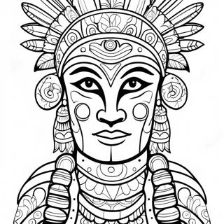 Colorful Totem Pole Coloring Page د رنګولو پاڼې