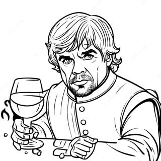 د ټیریون لینسټر د شرابو څښلو رنګ کولو پاڼه د رنګولو پاڼې