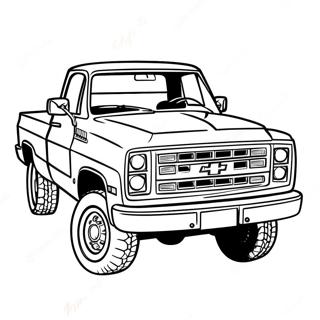 لوړ شوی Chevy ټرک رنگ پاڼه د رنګولو پاڼې