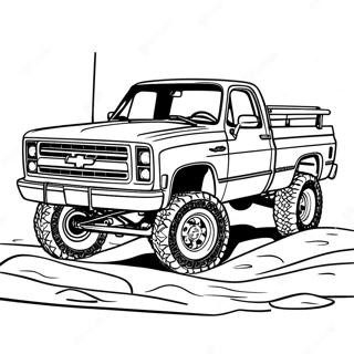 لوړ شوی Chevy ټرک رنگ پاڼه د رنګولو پاڼې