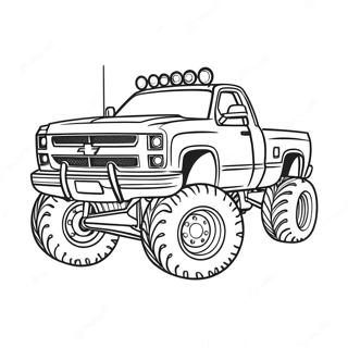وحشي لوړ شوی Chevy ټرک رنگ پاڼه د رنګولو پاڼې
