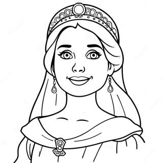 د ښکلې شهزادګۍ اناستاسیا رنګولو پاڼه د رنګولو پاڼې
