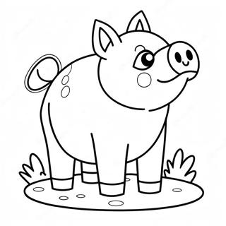 Minecraft Pig د رنګولو پاڼه د رنګولو پاڼې