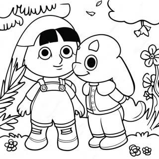 دورا او بوټس رنګولو پاڼه د رنګولو پاڼې