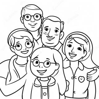 خوشحالي: خوشحاله کورنۍ یوځای د رنګولو پاڼې
