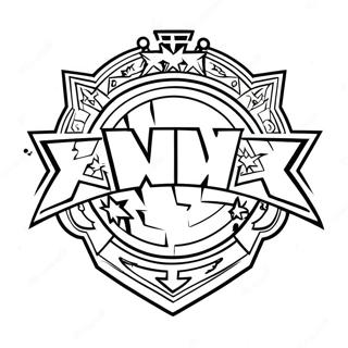 زړور Wwe نښان رنګولو پاڼه د رنګولو پاڼې