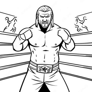 د عمل څخه ډک Triple H په رنګ کښې رنګولو پاڼه د رنګولو پاڼې