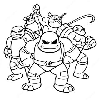 د Tmnt راختل - رنګولو پاڼه د رنګولو پاڼې