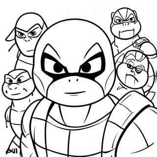 د Tmnt راختل - رنګولو پاڼه د رنګولو پاڼې