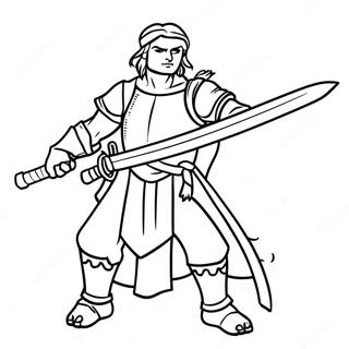 د Tmnt راختل - لیونارډو د خپلې تورې سره رنګولو پاڼه د رنګولو پاڼې