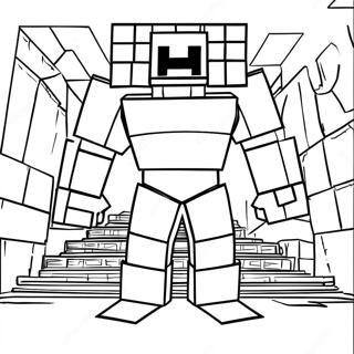 Iron Golem Minecraft رنګولو پاڼه د رنګولو پاڼې