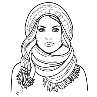 سټایلش ژمی سکارف رنګولوک پاڼه د رنګولو پاڼې