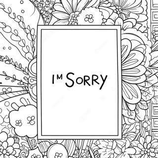 رنګین I'm Sorry کارډ د رنګولو پاڼه د رنګولو پاڼې