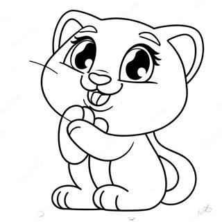 ښکلې د Talking Angela رنګولو پاڼه د رنګولو پاڼې