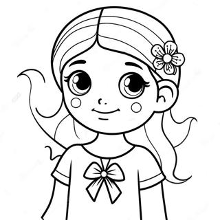 ښکلی ورغن نجلۍ د رنګولو پاڼې
