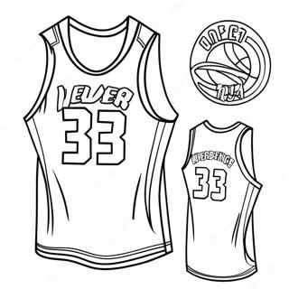 د زوړ سټایل Nba جرسۍ رنګولوک پاڼه د رنګولو پاڼې