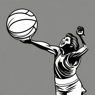 حرکتي والیبال سرو د رنګولو پاڼه د رنګولو پاڼې