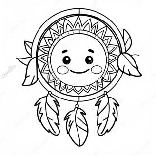 ښکلی خوب نیونکی د خندیدلو مخونو سره د رنګولو پاڼې