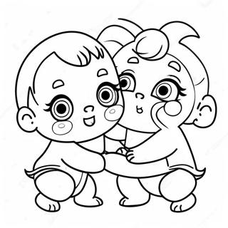 د ژړیدونکي ماشومانو یوځای لوبې د رنګولو پاڼه د رنګولو پاڼې