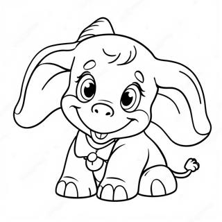 د لوی موسکا سره ډمبو رنګولو پاڼه د رنګولو پاڼې