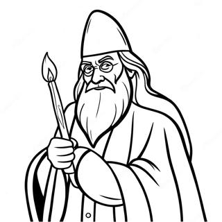 ډمبلډور د لټۍ سره رنگین پاڼه د رنګولو پاڼې