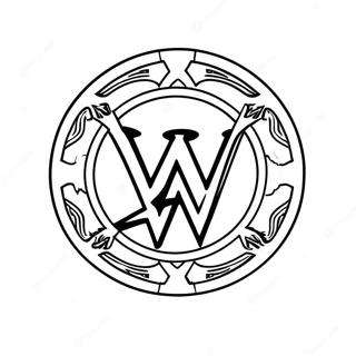 نرم Wwe لوګو رنګولو پاڼه د رنګولو پاڼې