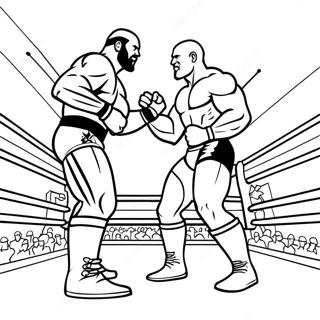 د Wwe د سختې سیالۍ رنګ کولو پاڼه د رنګولو پاڼې