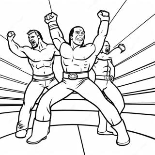 د Wwe د متحرک عمل صحنې رنګ کولو پاڼه د رنګولو پاڼې