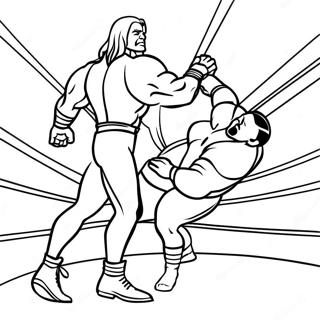 د Wwe د متحرک عمل صحنې رنګ کولو پاڼه د رنګولو پاڼې