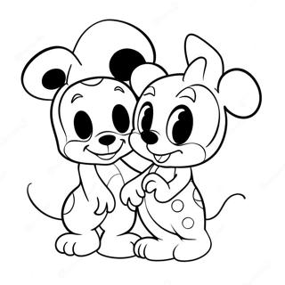 ښکلي ډیزني جوړې رنګولوک پاڼه د رنګولو پاڼې