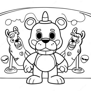 د Fnaf امنیتي خنډ رنګولوک پاڼه د رنګولو پاڼې