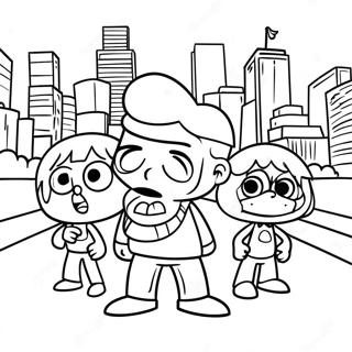Big City Greens Coloring Page د رنګولو پاڼې