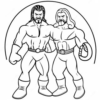 حرکتي د Wwe ټيم جوړه د رنګولو پاڼه د رنګولو پاڼې