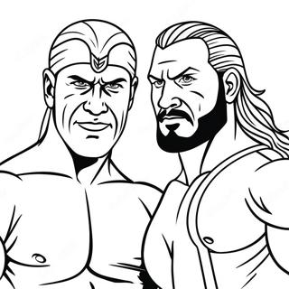 حرکتي د Wwe ټيم جوړه د رنګولو پاڼه د رنګولو پاڼې