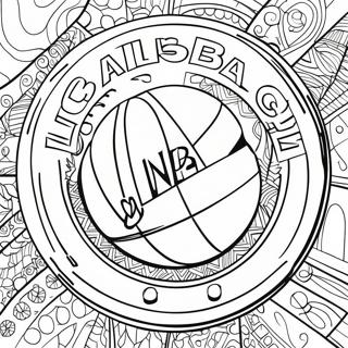 د لوګو Nba رنګول پاڼه د رنګولو پاڼې