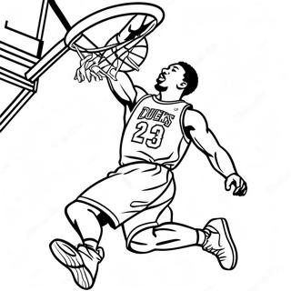 د متحرک Nba لوبغاړي د ډنک رنګول پاڼه د رنګولو پاڼې