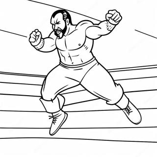 د مخالف باندې د ټوپ وهونکي متحرک Wwe غېږنیوونکي د رنګولو پاڼه د رنګولو پاڼې