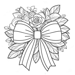 د ګلونو سره ښکلی کمان صحفه د رنګولو پاڼې