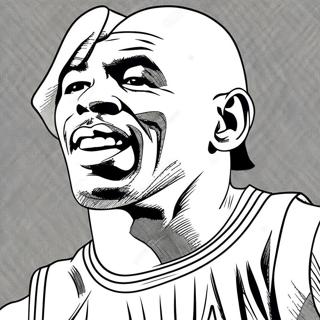 Michael Jordan In Retro Jersey Coloring Page د رنګولو پاڼې
