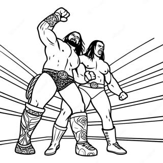 د Wwe سوپر سټارونو په عمل کې رنګولو پاڼه د رنګولو پاڼې
