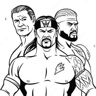 د Wwe سوپر سټارونو په عمل کې رنګولو پاڼه د رنګولو پاڼې